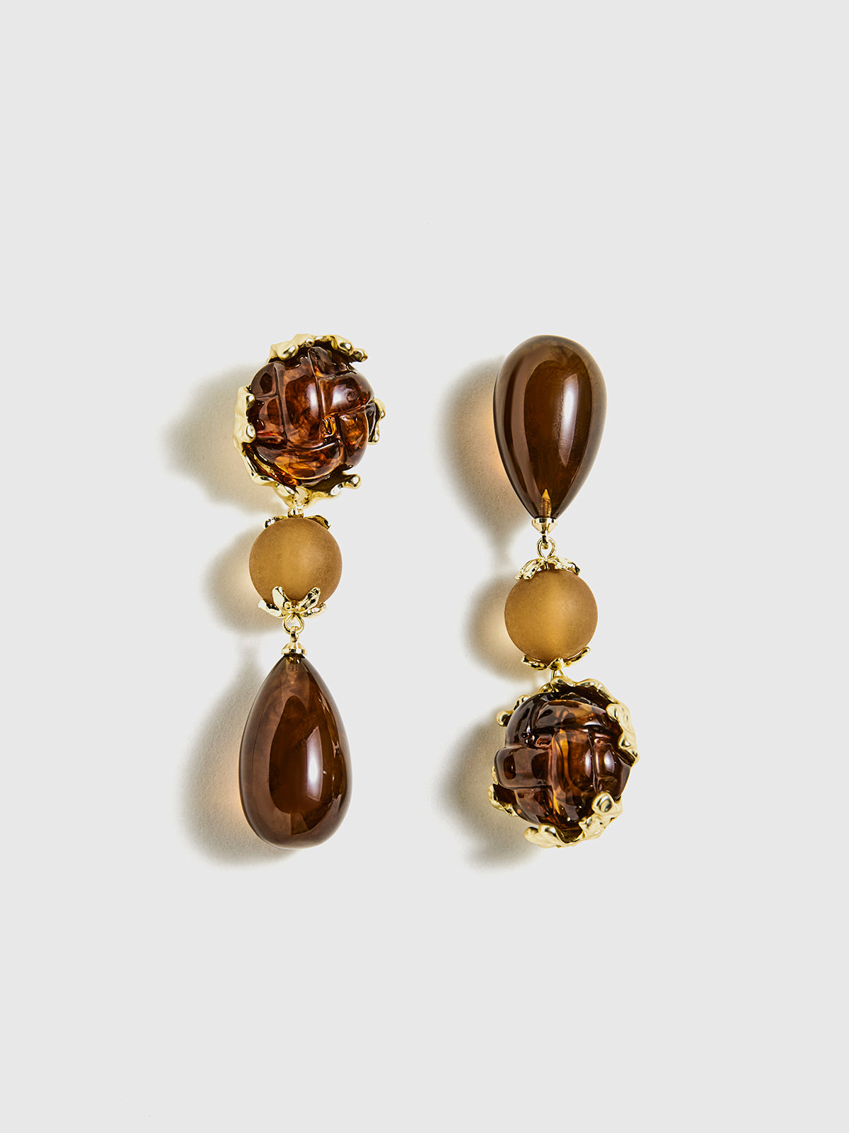 Irregular Geometric Drop Earrings-Massicos