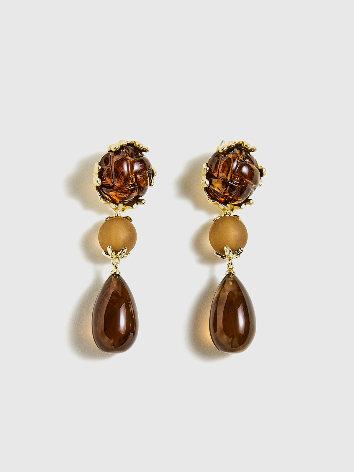 Irregular Geometric Drop Earrings-Massicos