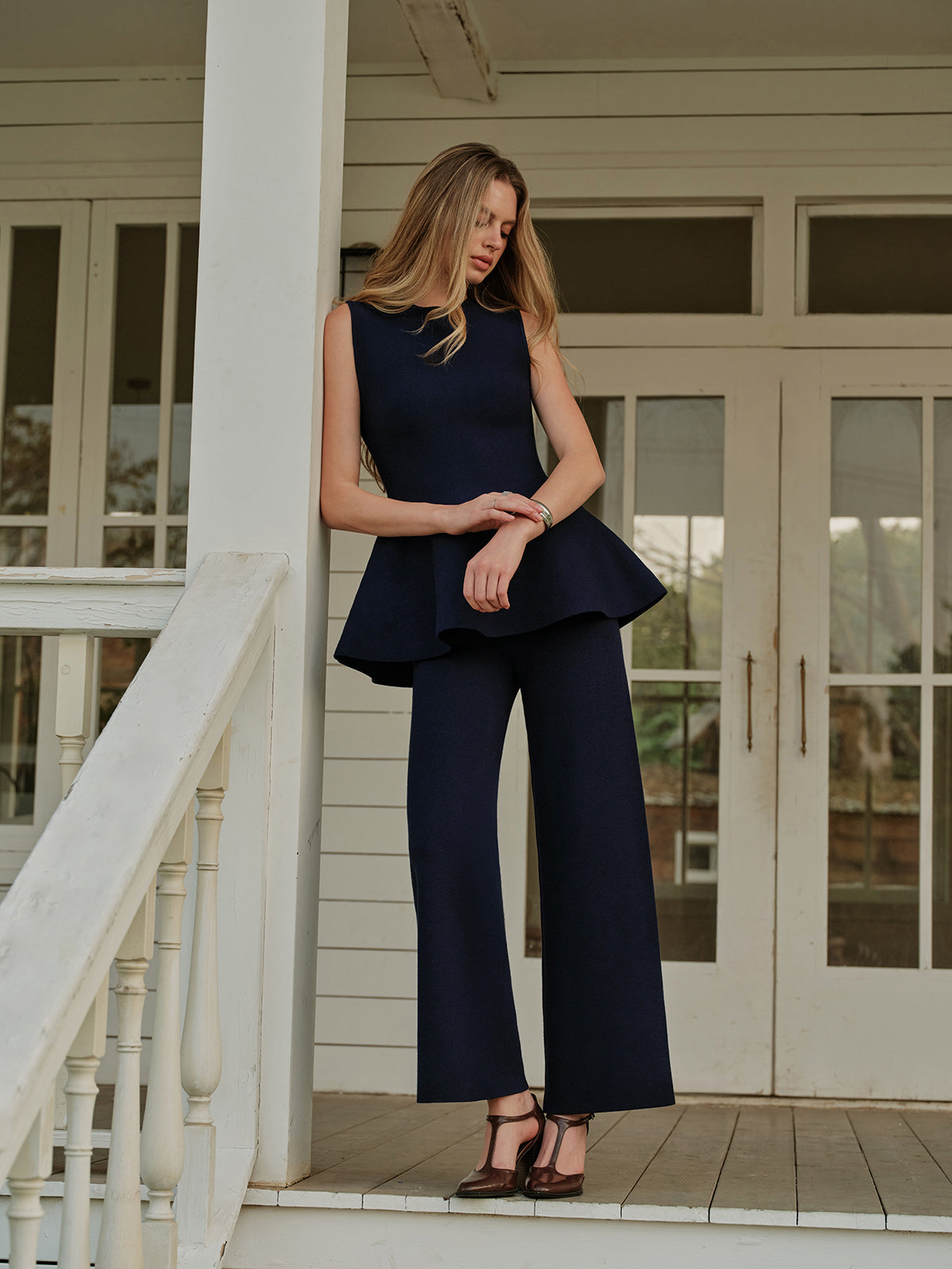 Casual Elastic Waist Sweater Pants-Massicos