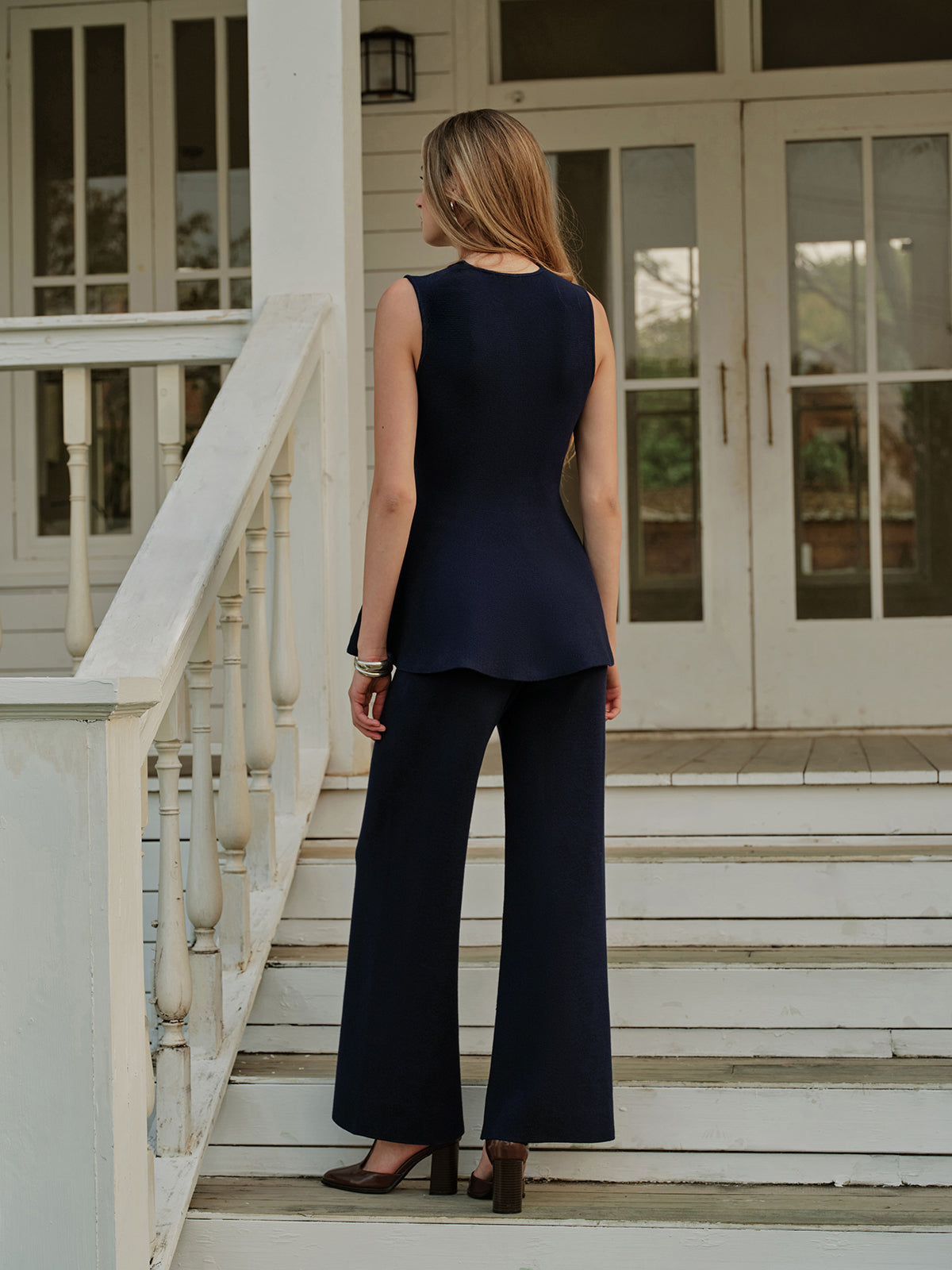 Casual Elastic Waist Sweater Pants-Massicos