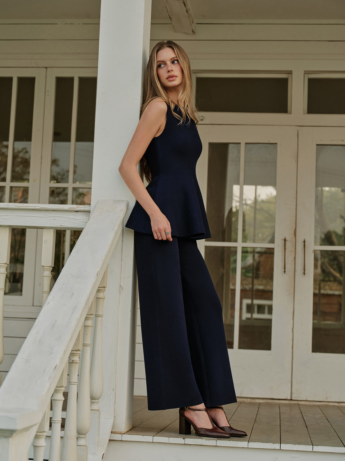 Casual Elastic Waist Sweater Pants-Massicos