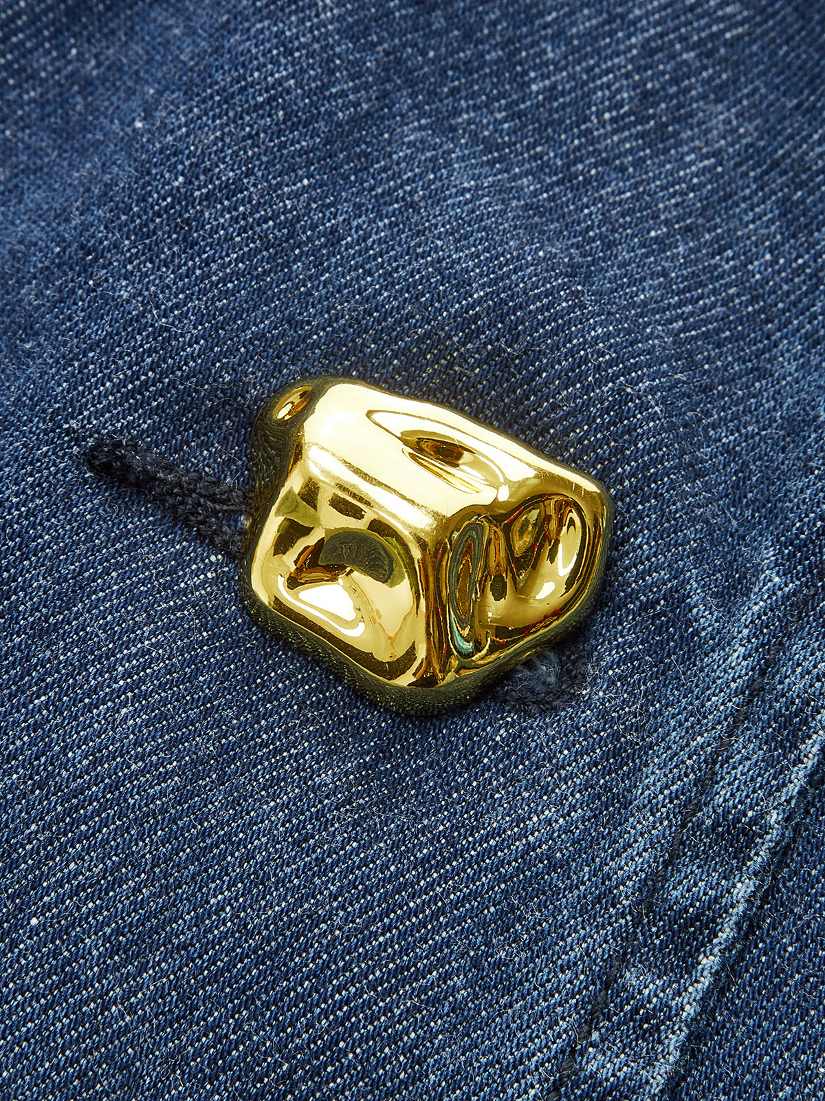 Classic Denim Button Vest-Mesadic