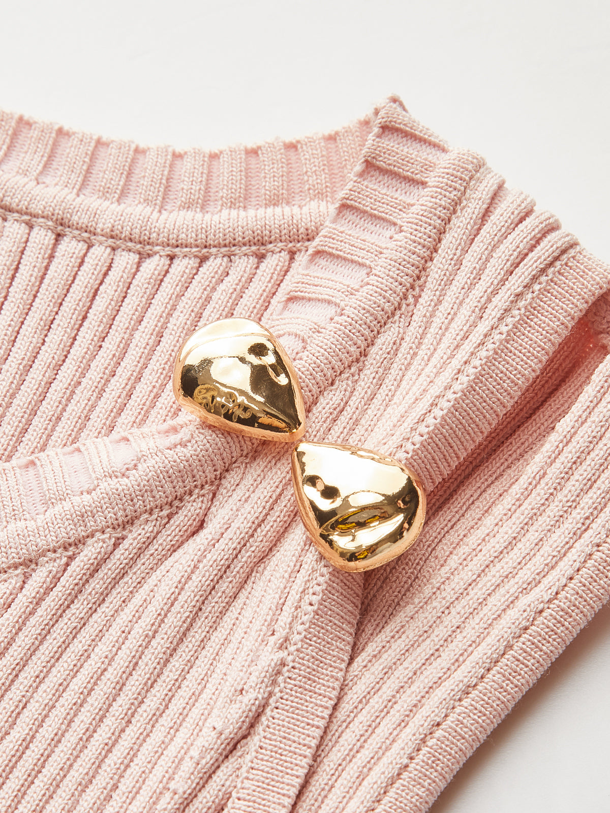 Metal Detail Sleeveless Skirt Set-Mesadic