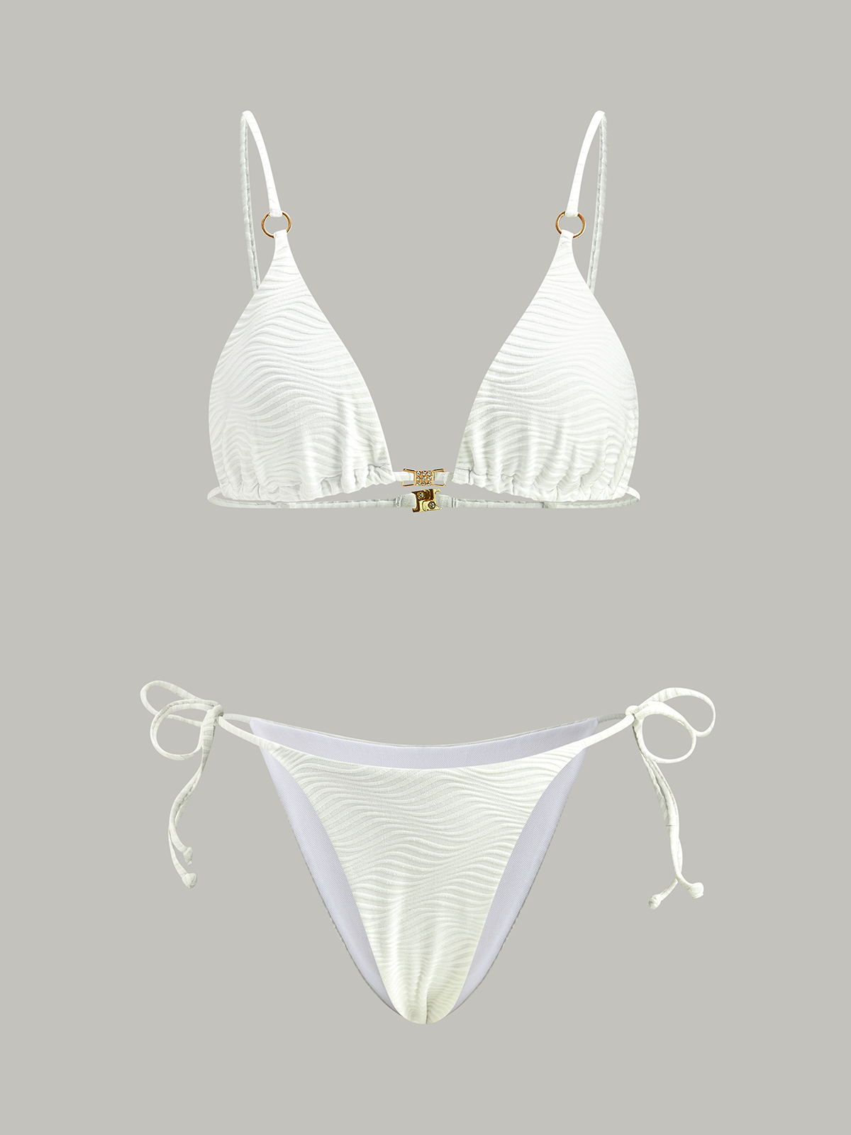 Textured Bikini Set-Massicos