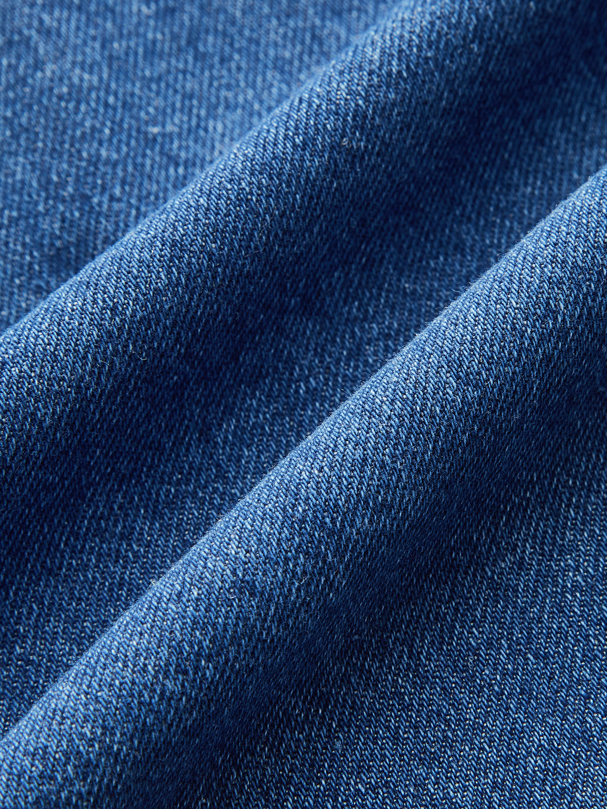 Sweetheart Collar Denim Dress-Mesadic