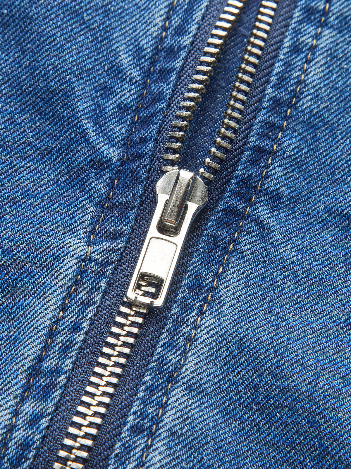 Sweetheart Collar Denim Dress-Mesadic