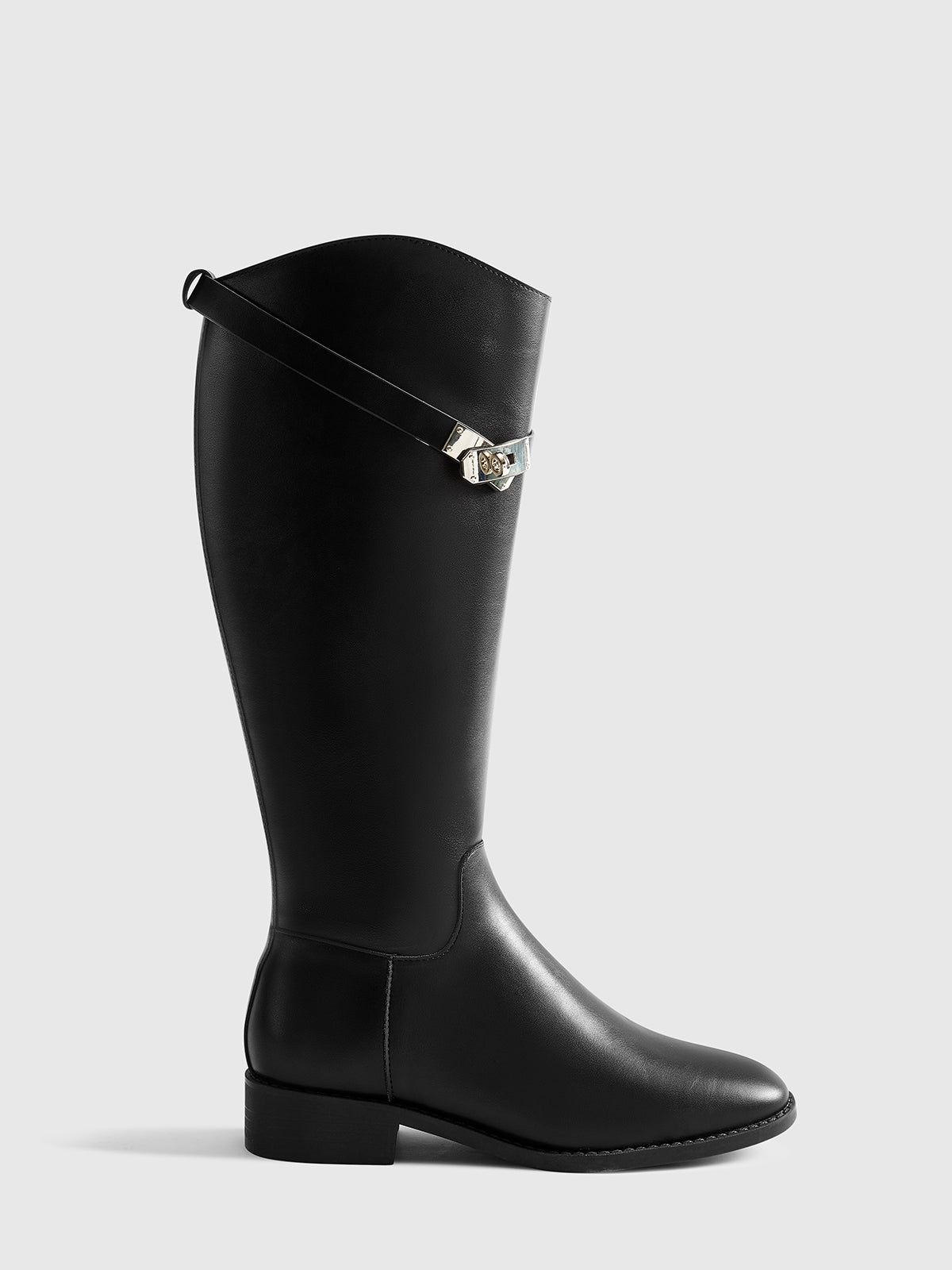 Belted Knee-High Knight Boots-Massicos