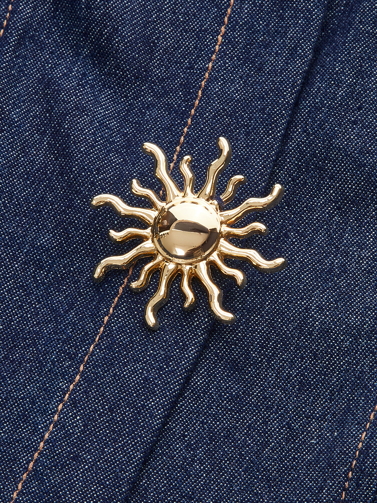 Denim Sleeveless Pleated Shirt Dress-Mesadic