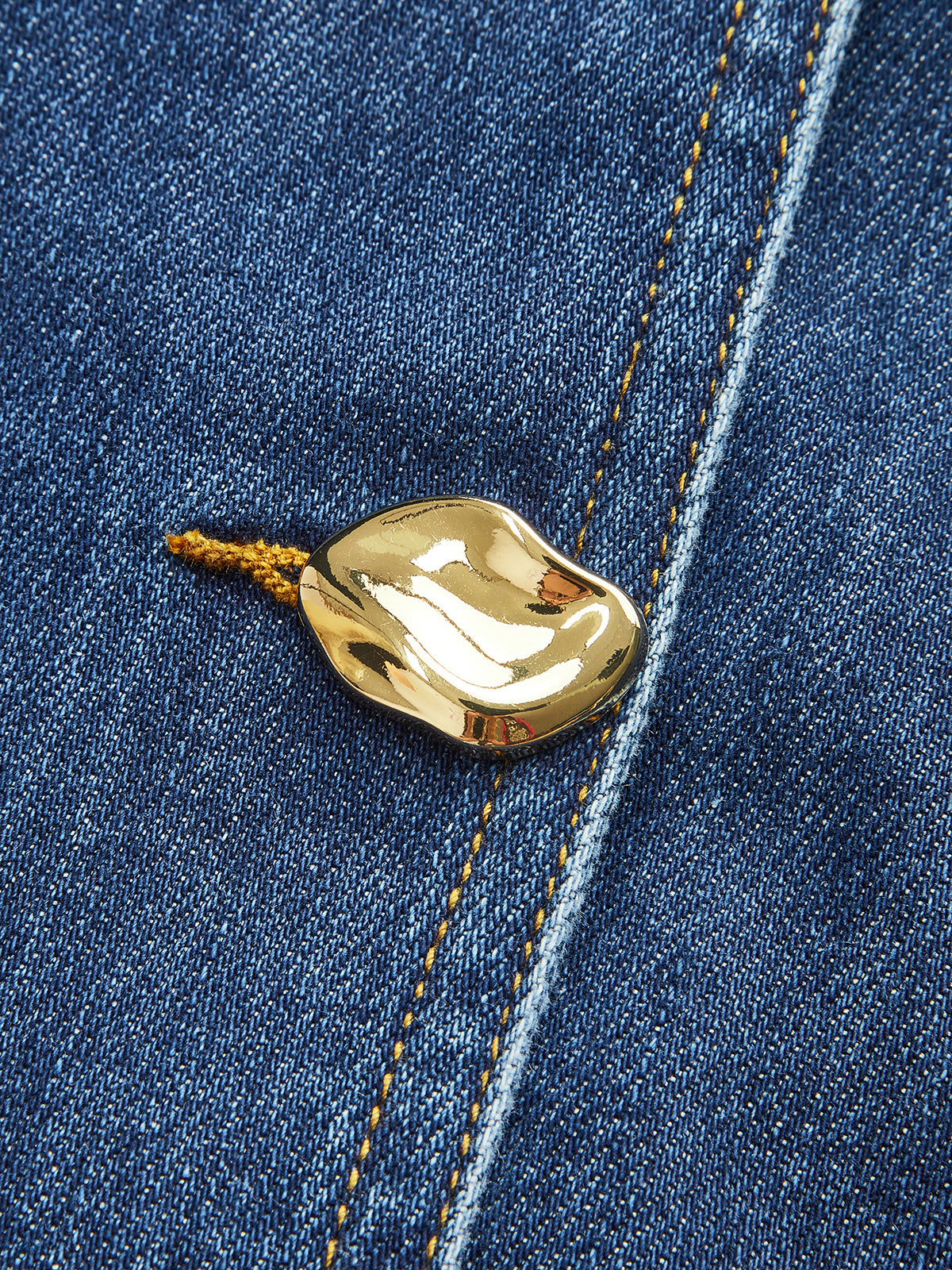 Pocketed Belted Denim Dress-Mesadic