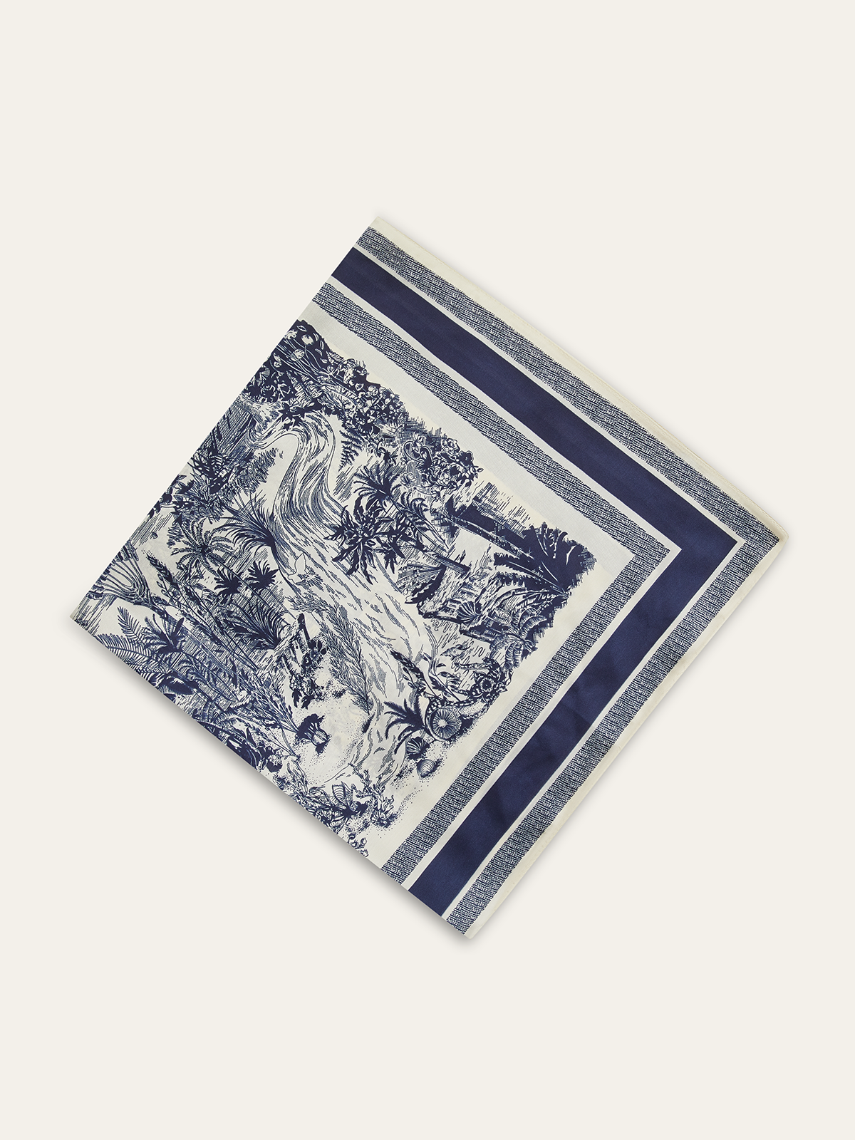 Landscape Print Square Scarf-Massicos