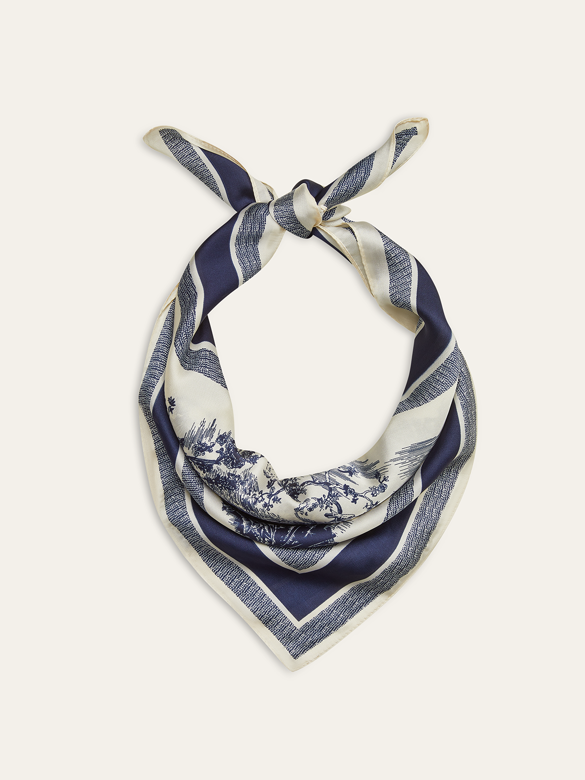 Landscape Print Square Scarf-Massicos