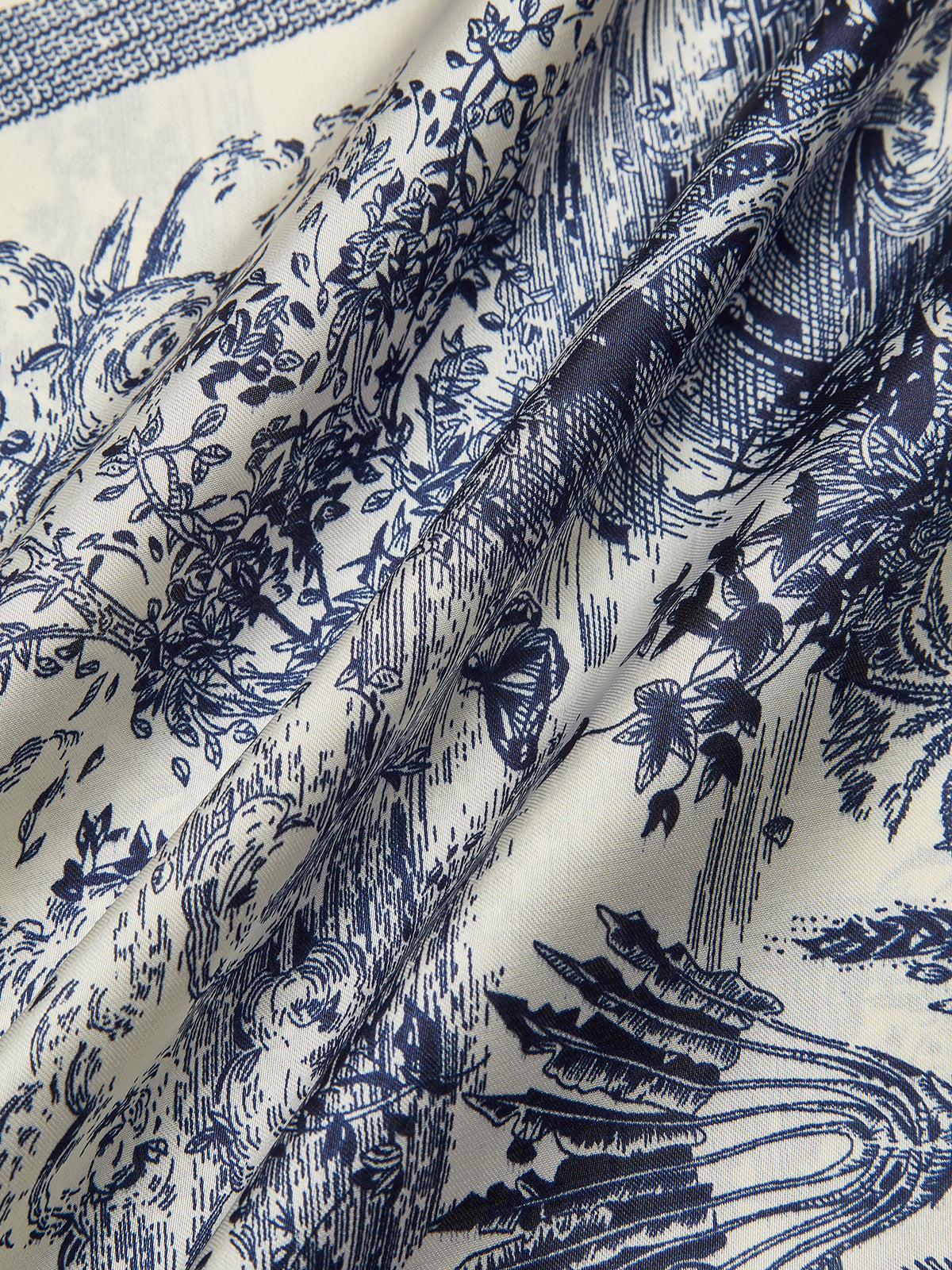 Landscape Print Square Scarf-Massicos