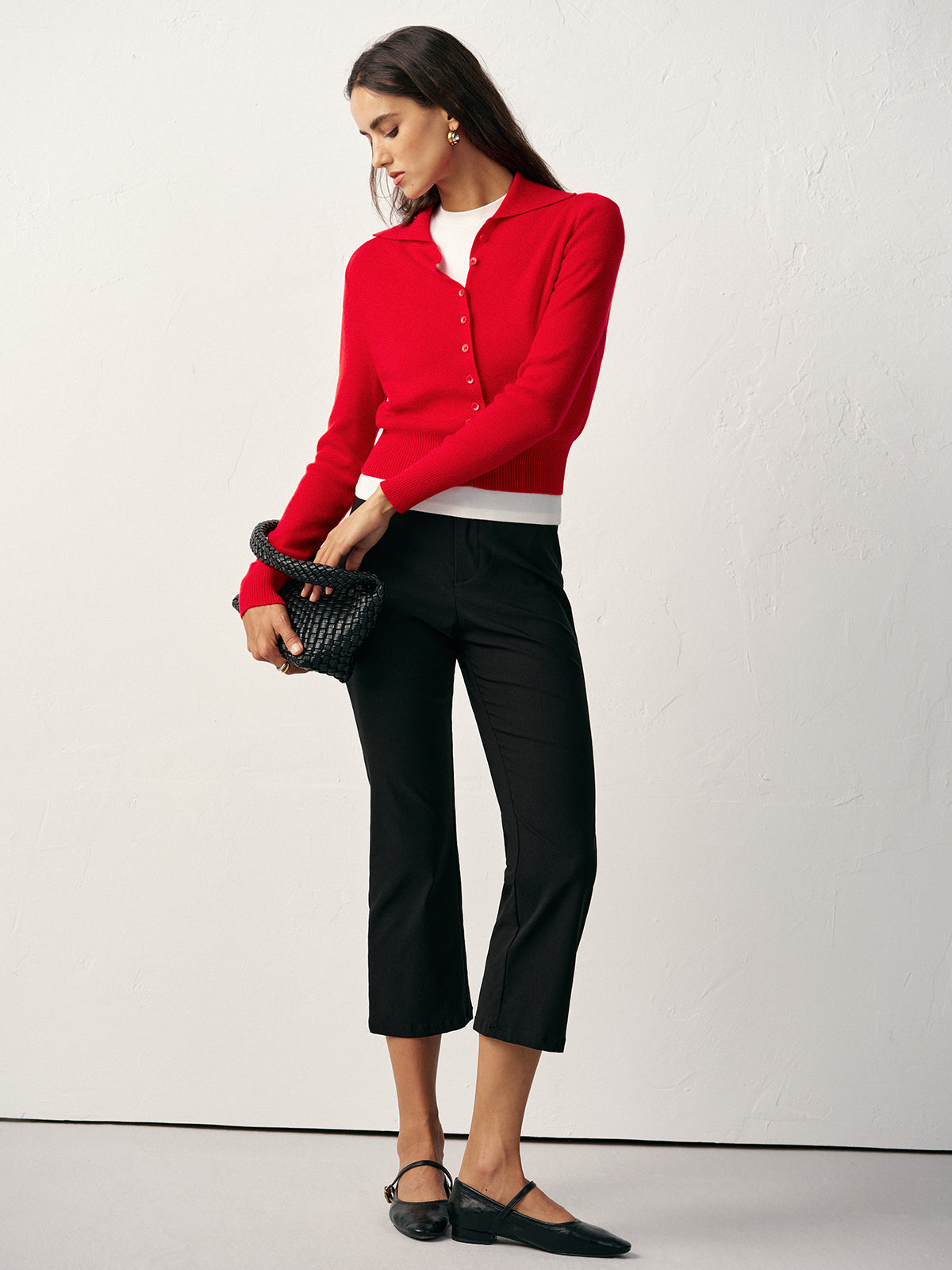 Knit Button Front Collared Top-Massicos