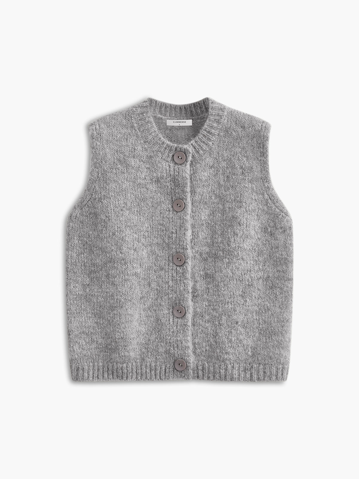 Wool-Blend Soft Sweater Vest-Massicos