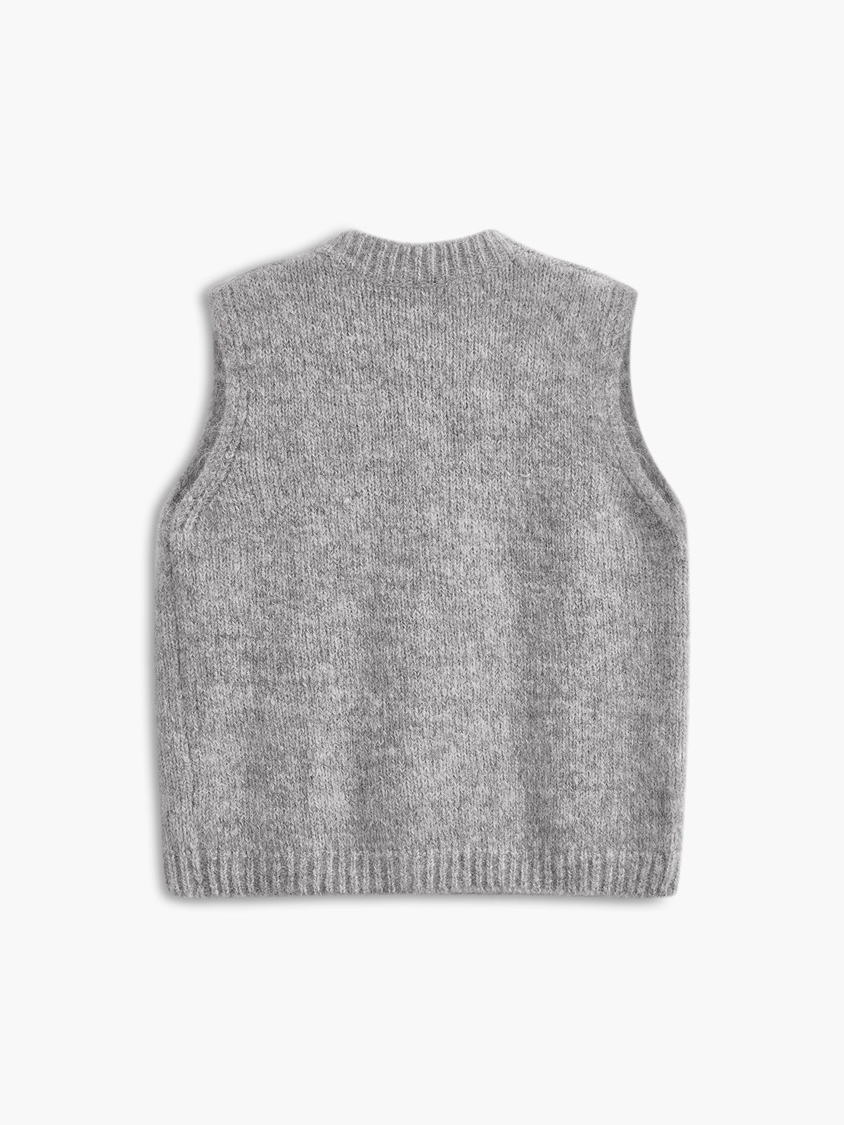 Wool-Blend Soft Sweater Vest-Massicos
