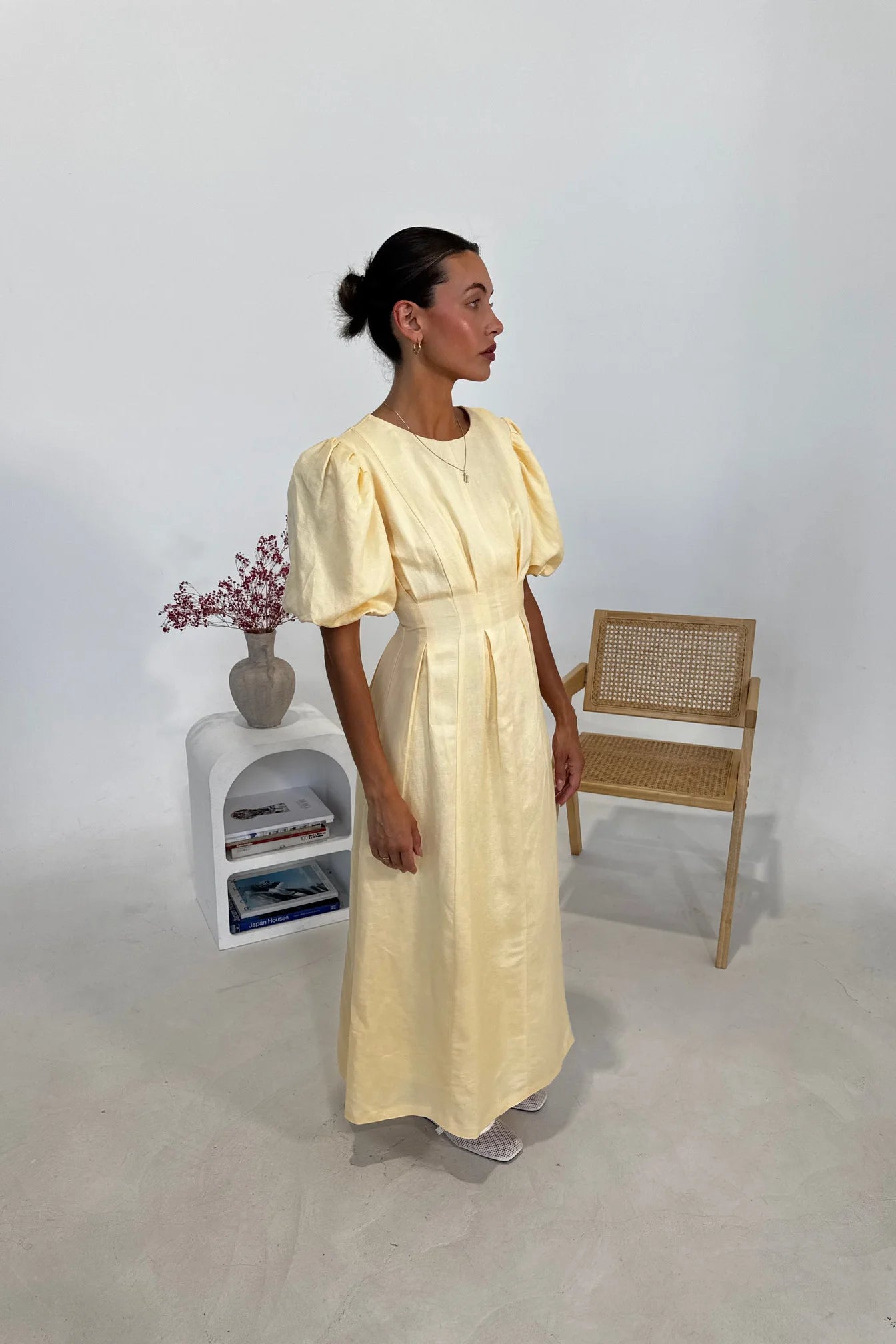 Butter Yellow Air Maxi Dress-ROVOLE