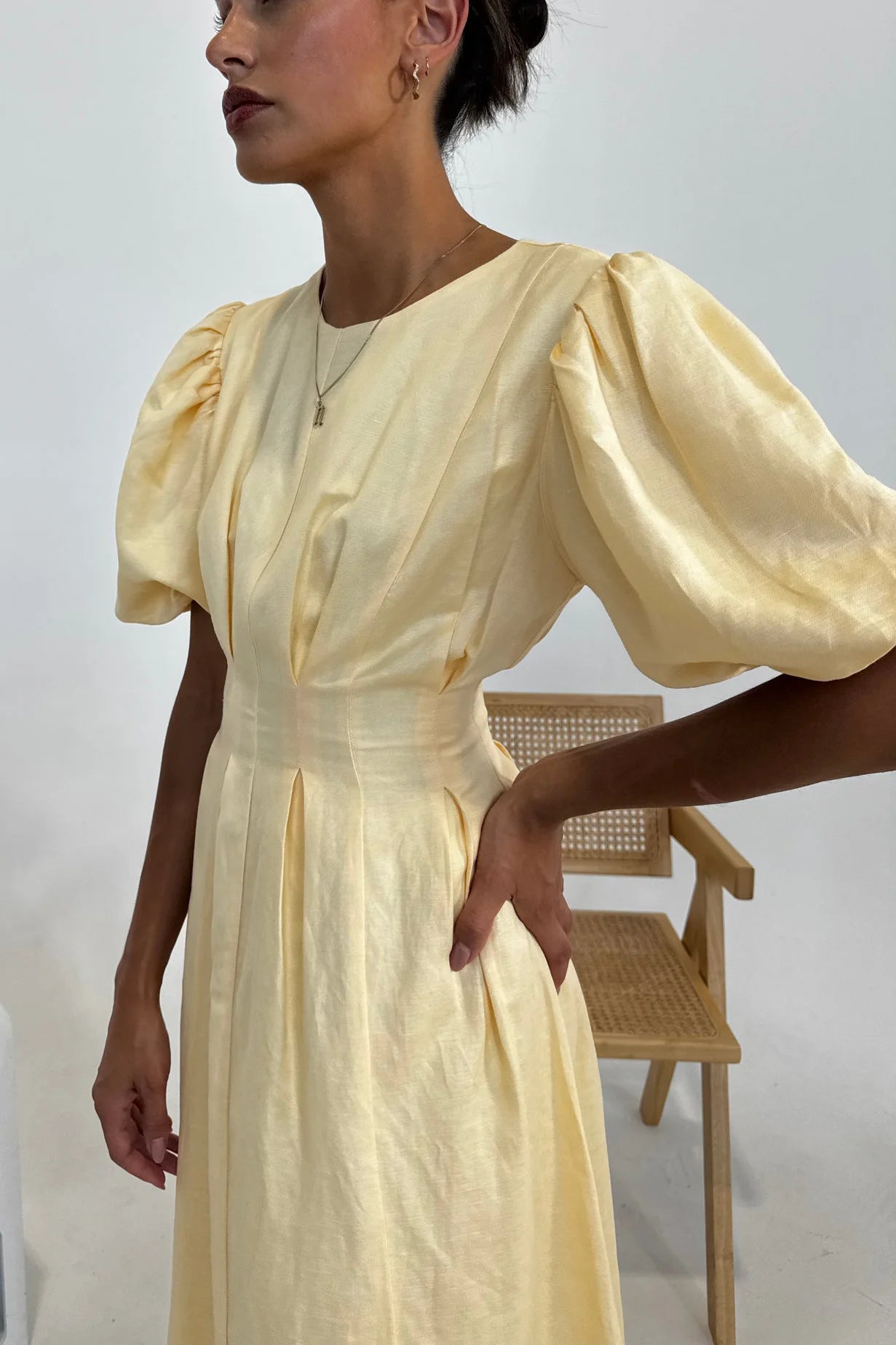 Butter Yellow Air Maxi Dress-ROVOLE