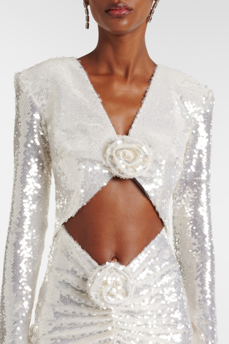Bellamy Sequin Cutout Maxi Dress-ROVOLE