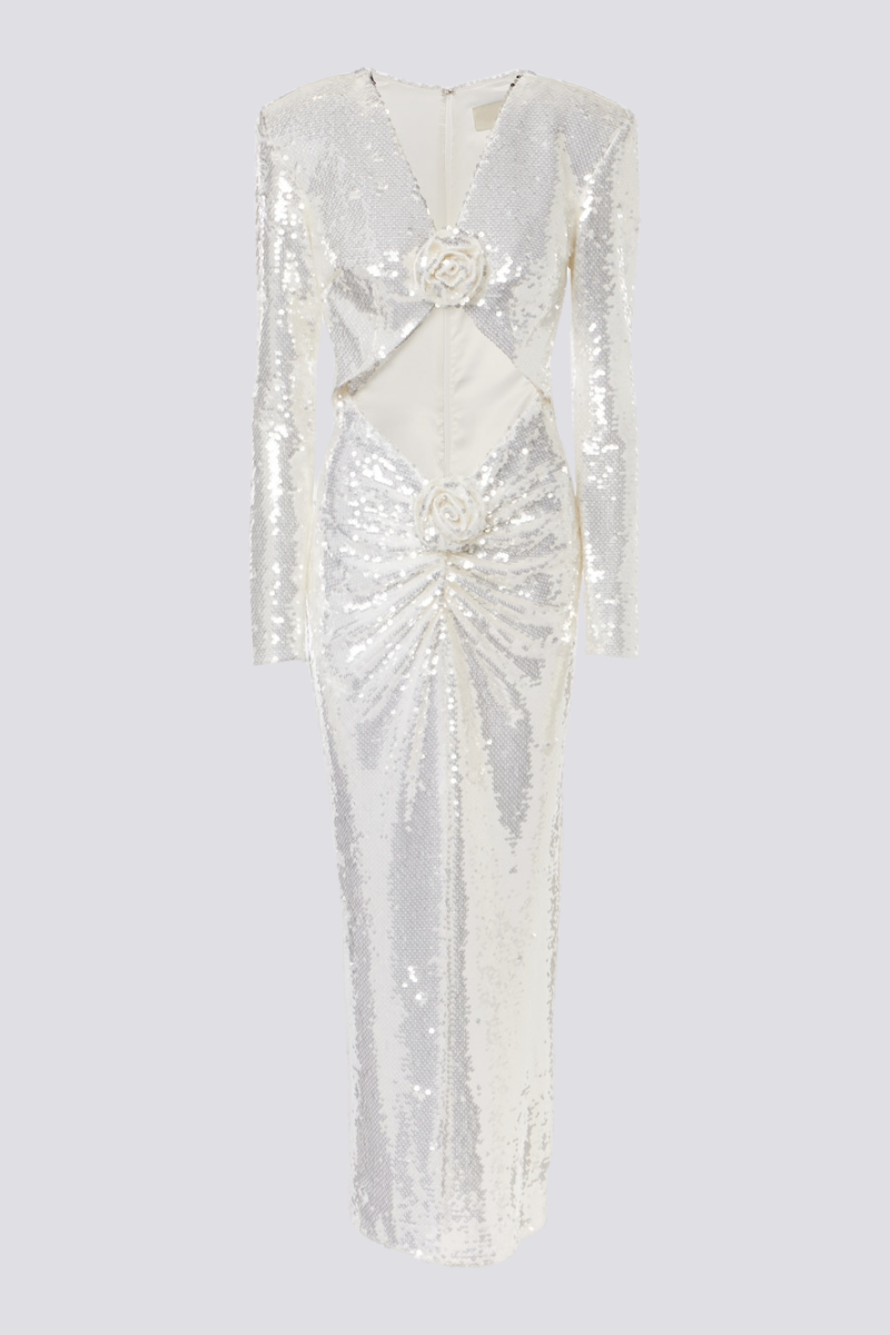 Bellamy Sequin Cutout Maxi Dress-ROVOLE