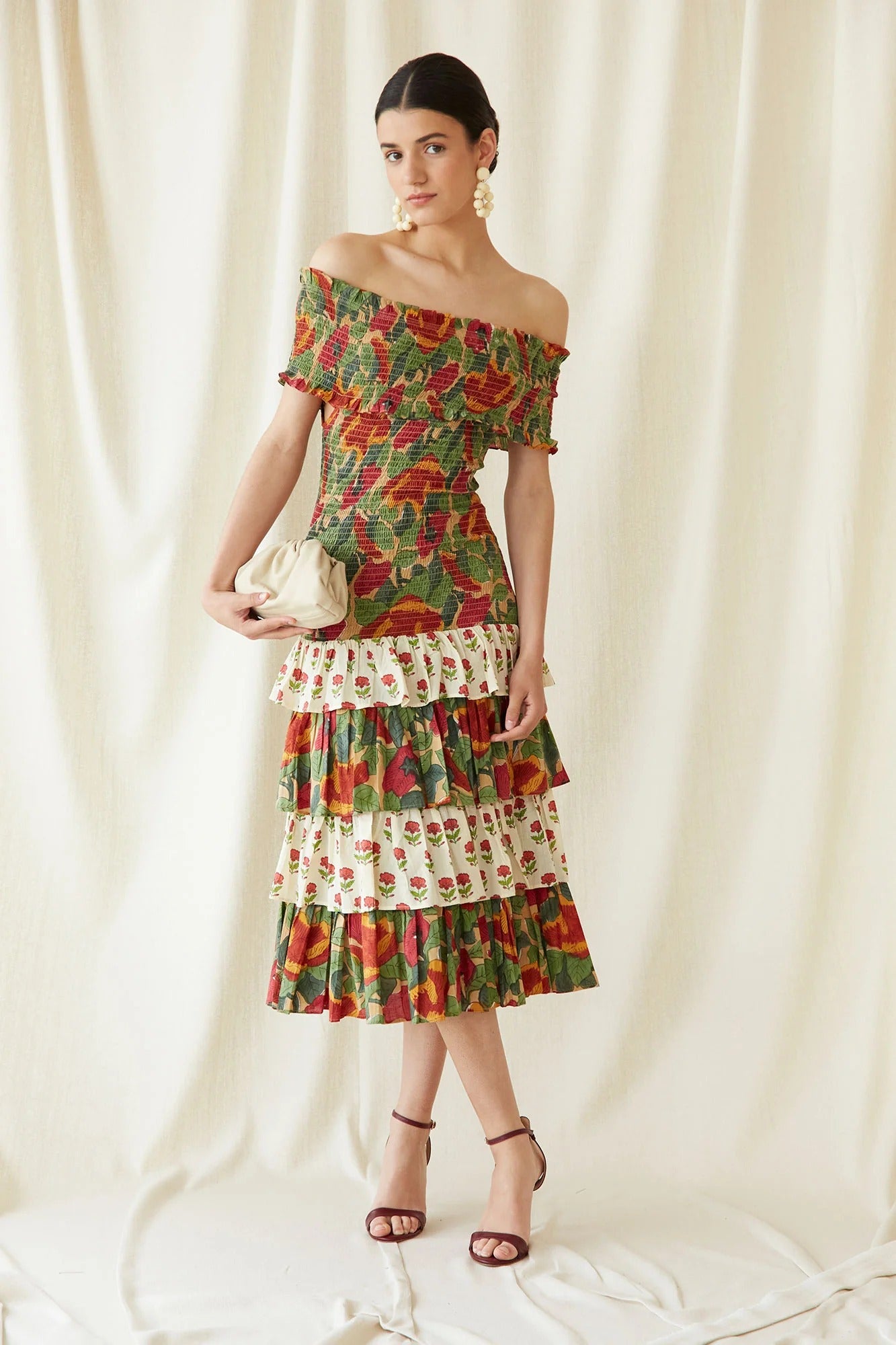 Multicolor May Midi Dress-ROVOLE