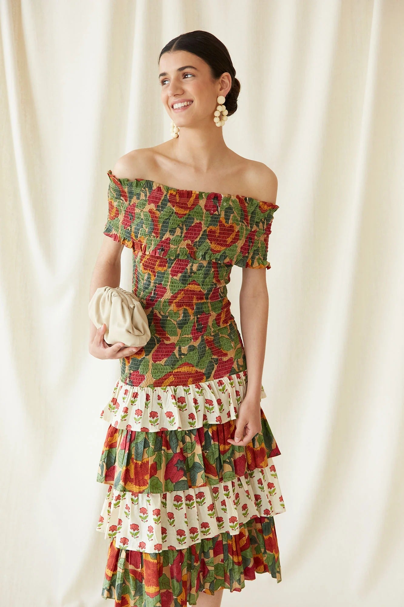 Multicolor May Midi Dress-ROVOLE