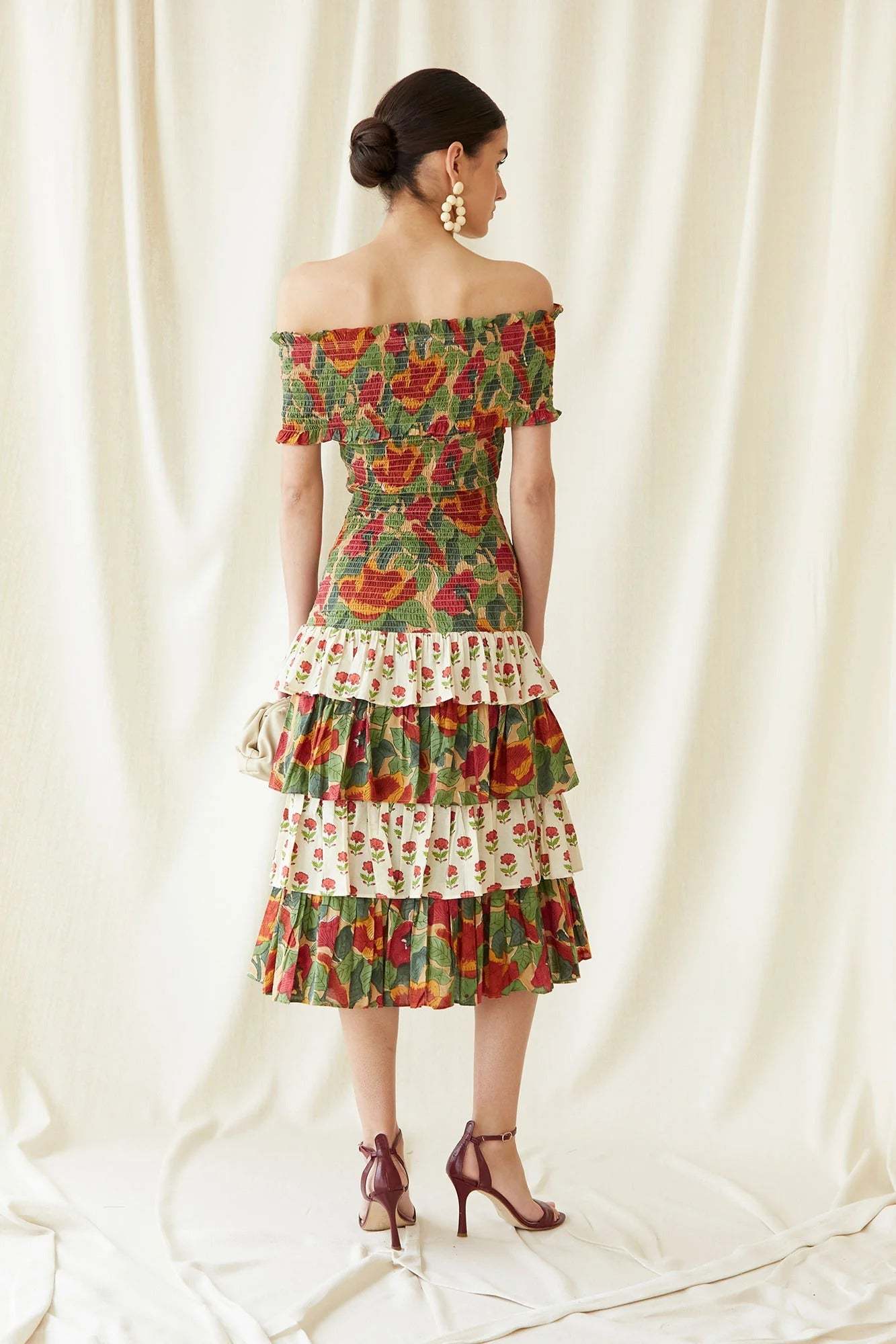 Multicolor May Midi Dress-ROVOLE