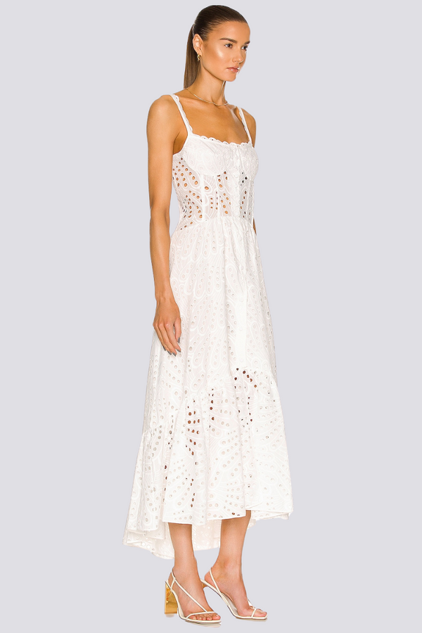 Cassandra Spaghetti Hollow Maxi Dress-ROVOLE