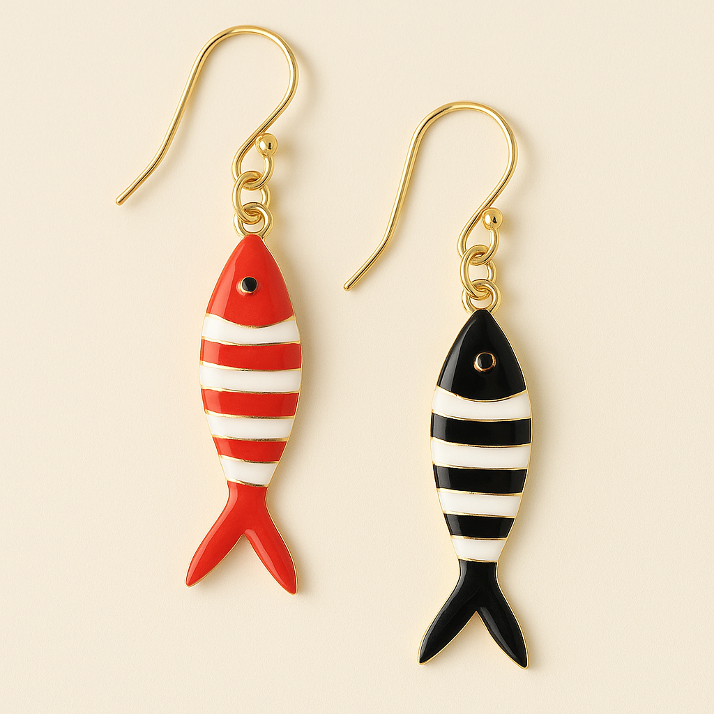 Playful Fish Mismatch Earrings