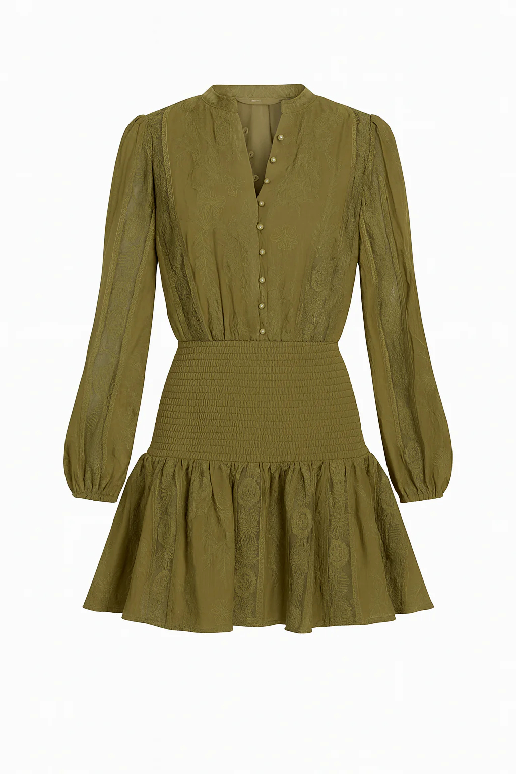 Vienna Smocked Lace Mini Dress