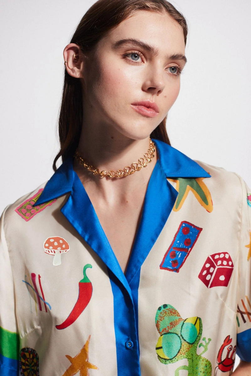 Clarette V Neck Patchwork Pants Set-ROVOLE