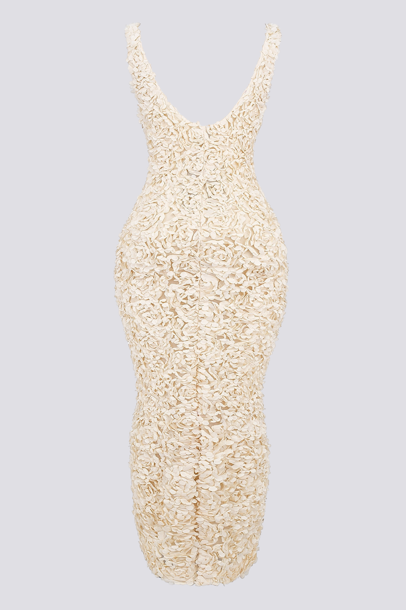 Cyprine Plunge Neck Backless Maxi Dress-ROVOLE