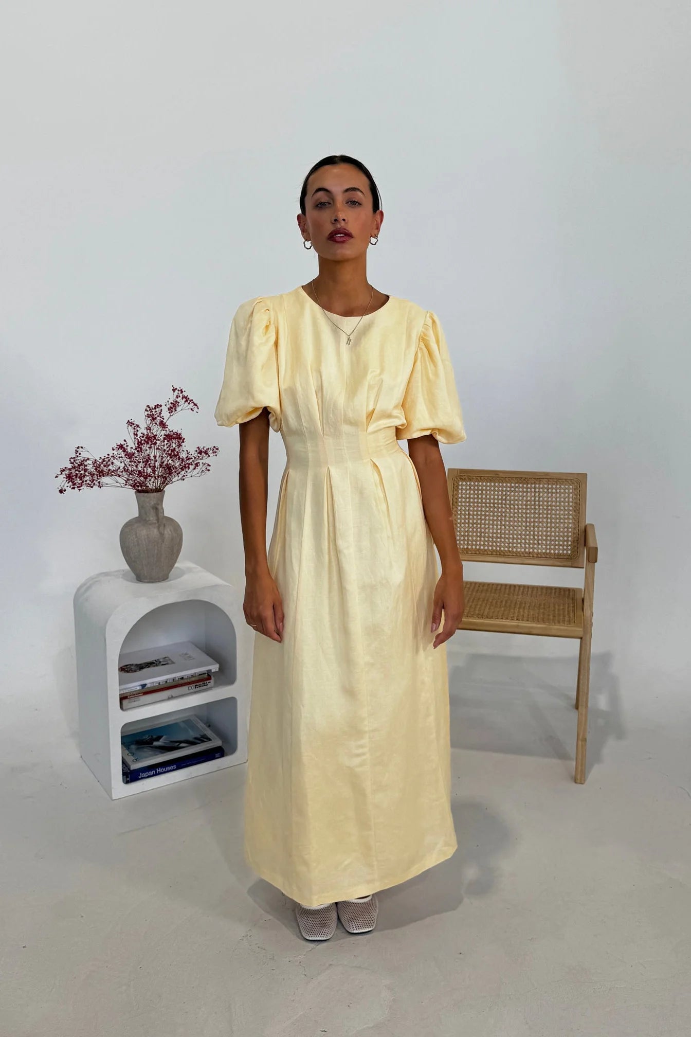 Butter Yellow Air Maxi Dress-ROVOLE