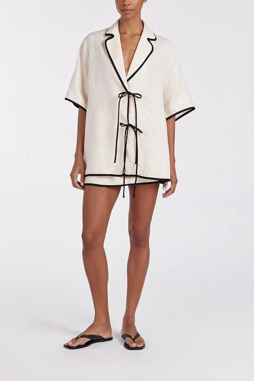 NOIR CREAM Skirt Set-ROVOLE