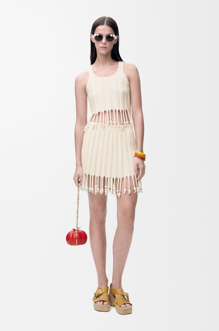 Cream Fringe - Detailed Two - Piece Set