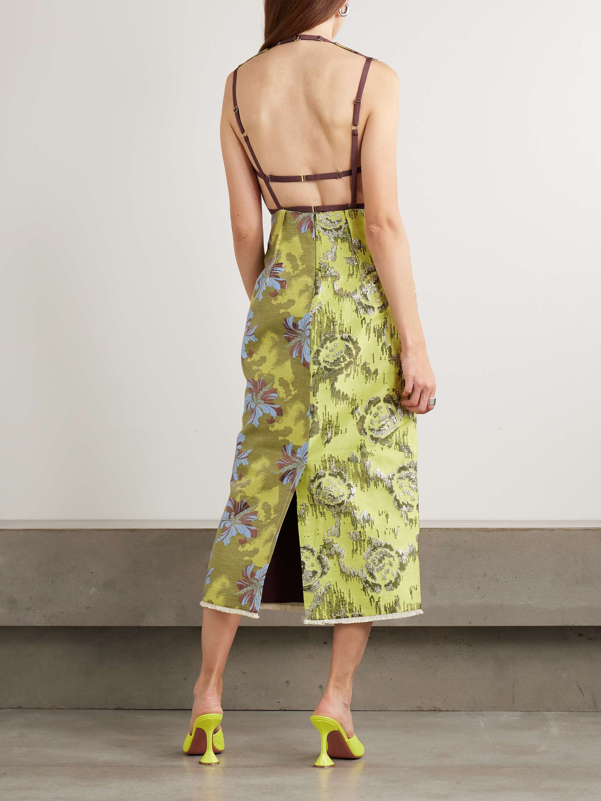 Floral - Patchwork Sleeveless Midi Dress