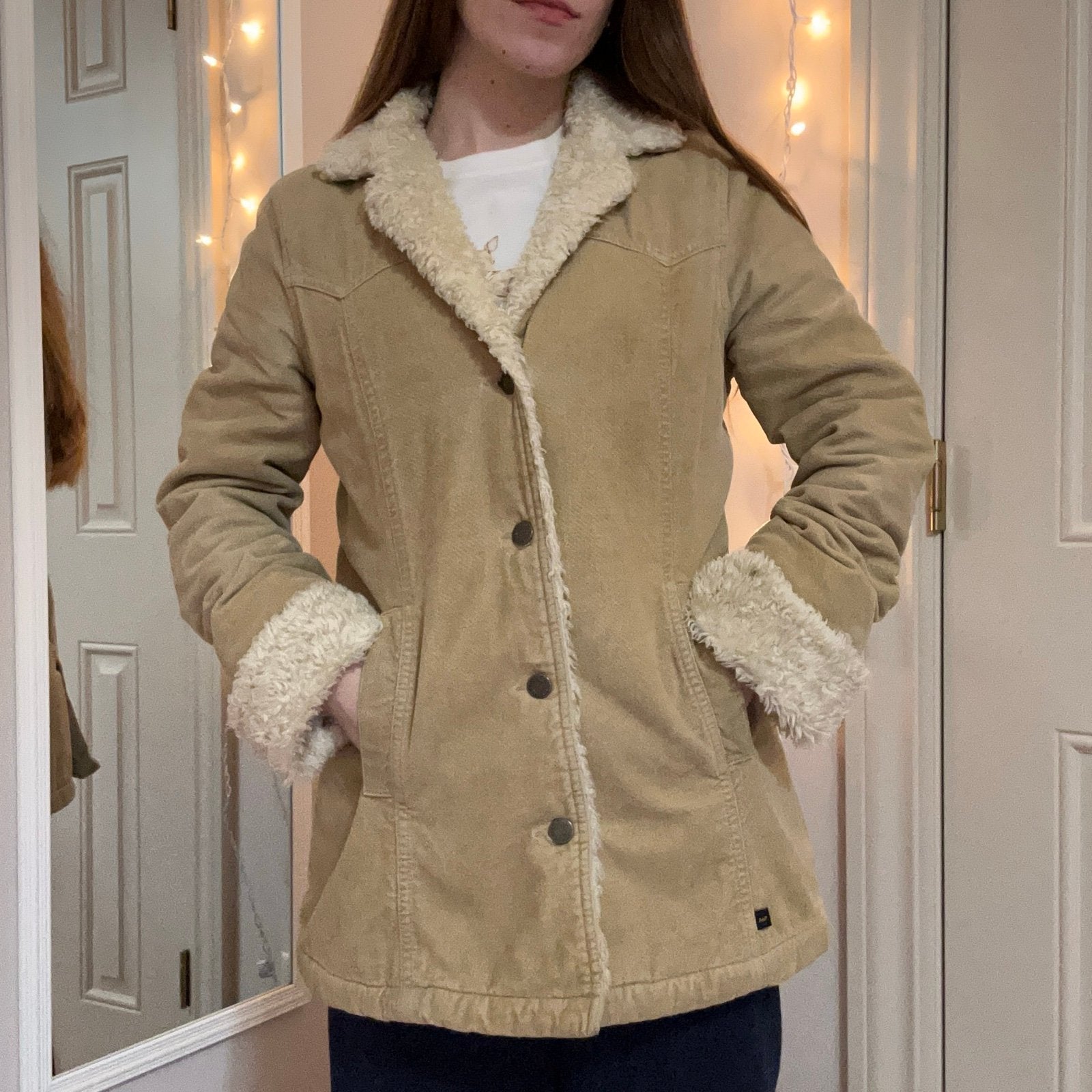 Beige Sherpa - Lined Jacket-ROVOLE