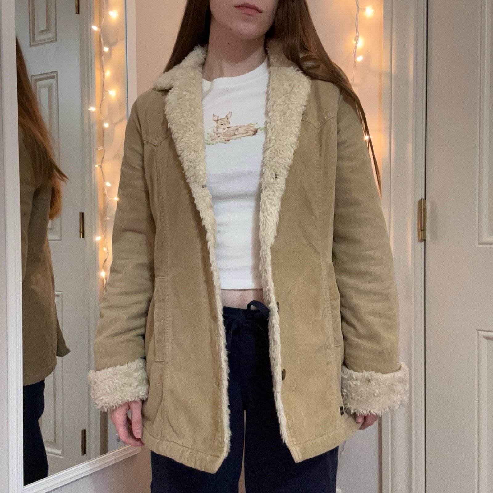 Beige Sherpa - Lined Jacket-ROVOLE