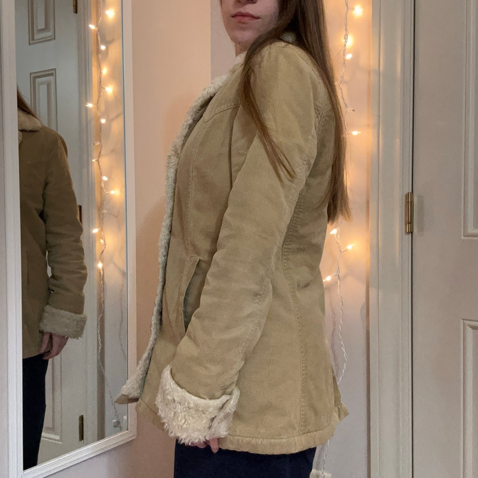 Beige Sherpa - Lined Jacket-ROVOLE