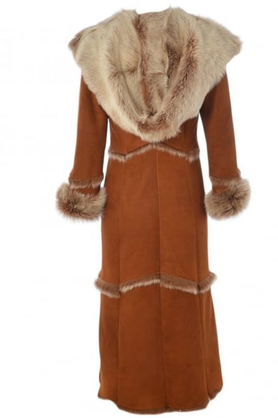 Shearling - Trimmed Long Coat-ROVOLE