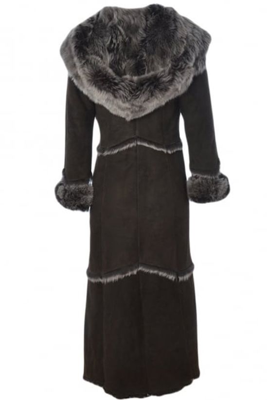 Shearling - Trimmed Long Coat-ROVOLE