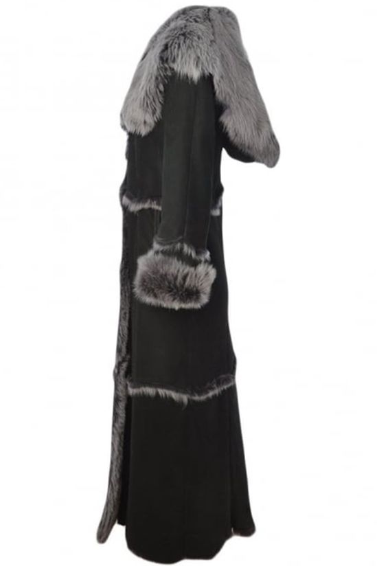 Shearling - Trimmed Long Coat-ROVOLE