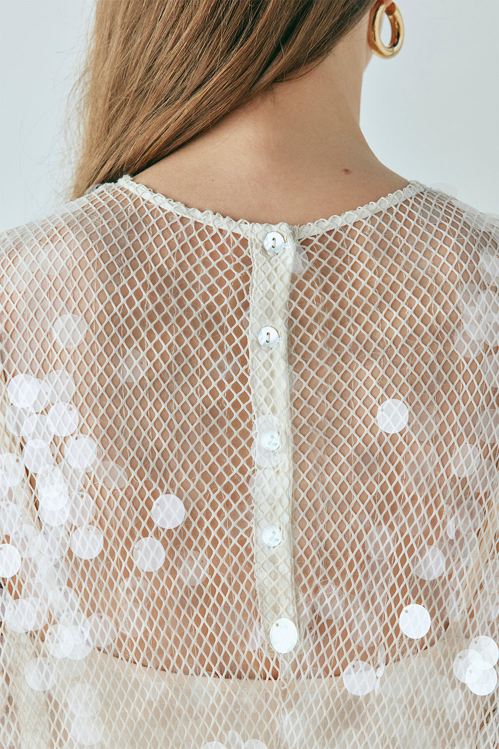 Sheer Sequin - Embellished Maxi Dress