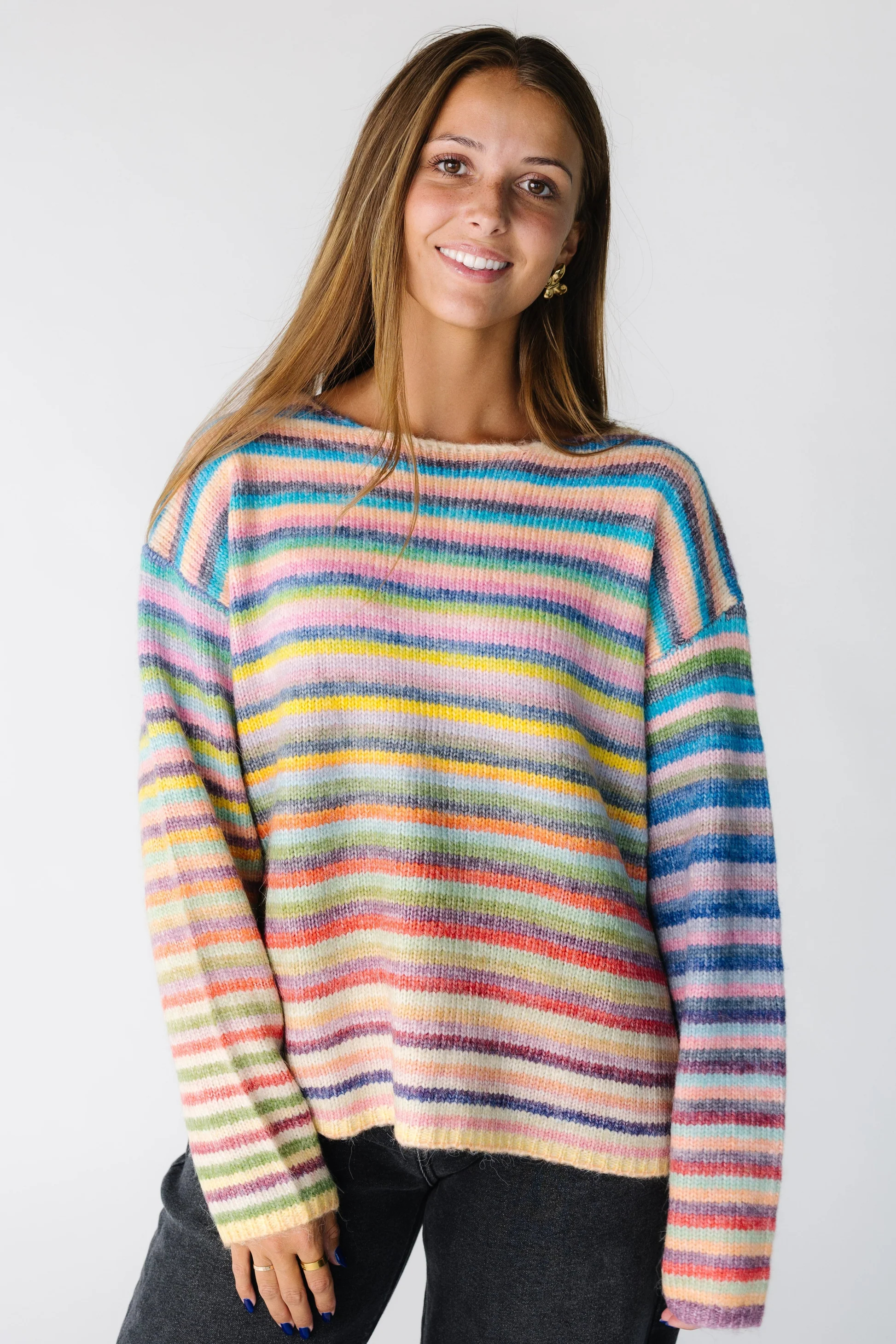 Dream On Striped Pullover Sweater 