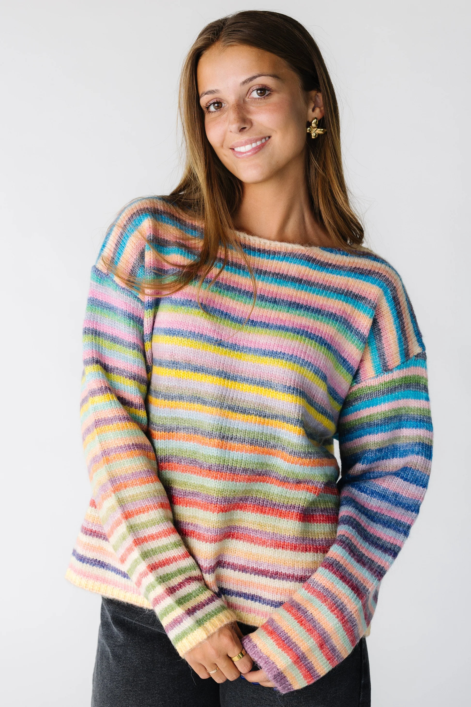 Dream On Striped Pullover Sweater 
