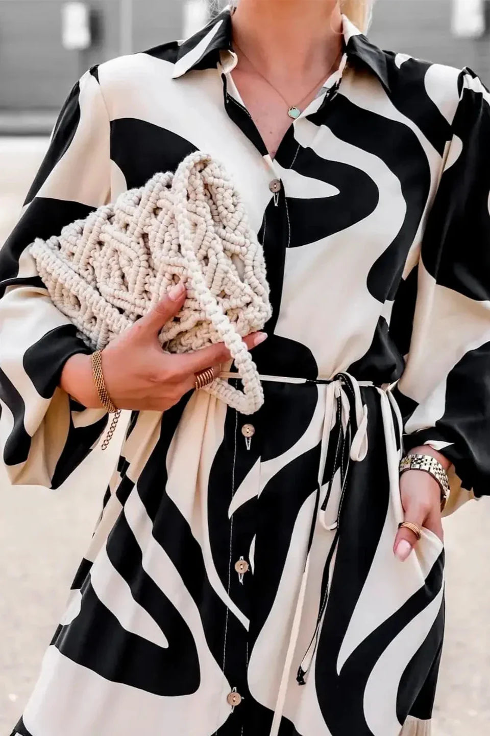 Effortless Chic Print Maxi Dress-ROVOLE