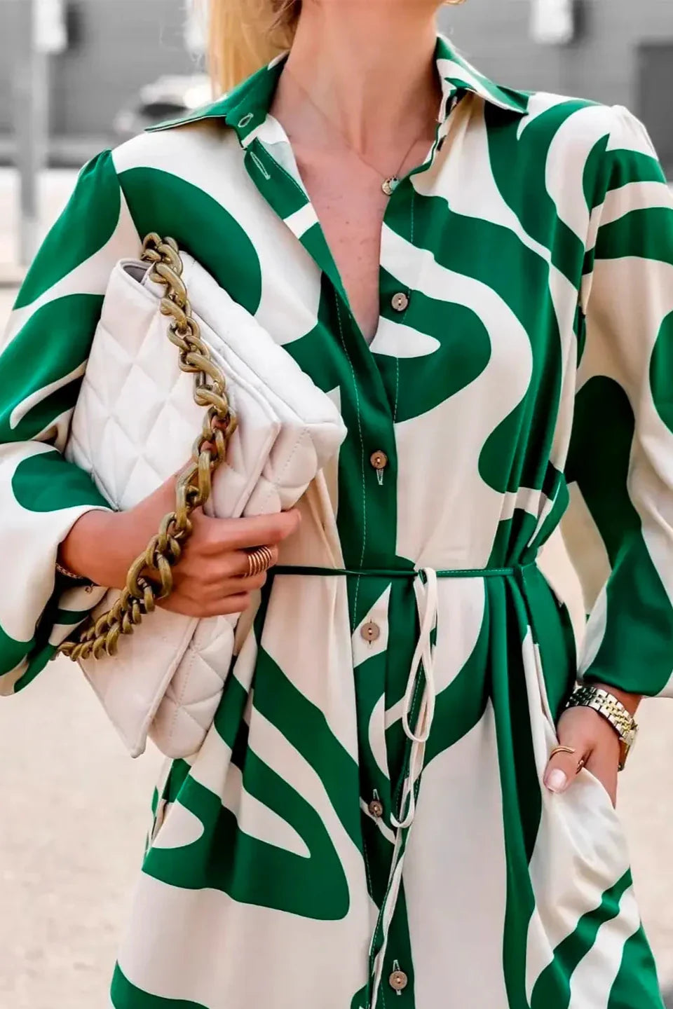 Effortless Chic Print Maxi Dress-ROVOLE