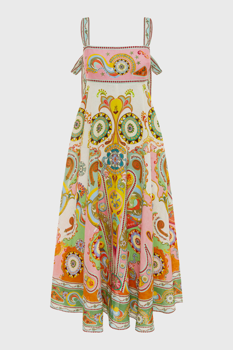 Estelle Spaghetti Paisley Maxi Dress-ROVOLE