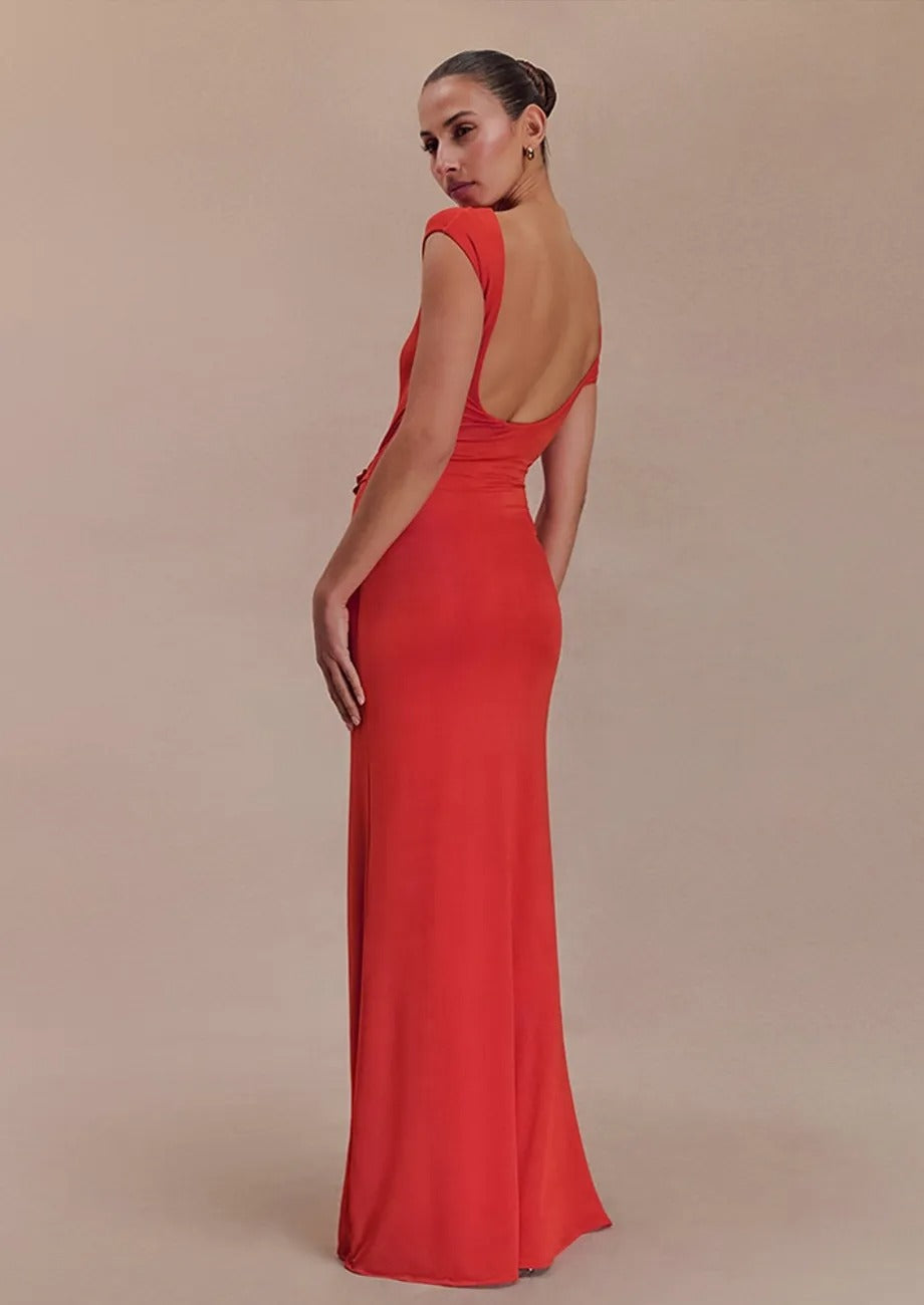 Sheath Cut-out Maxi Dress-ROVOLE