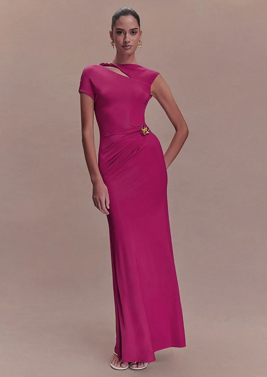 Sheath Cut-out Maxi Dress-ROVOLE