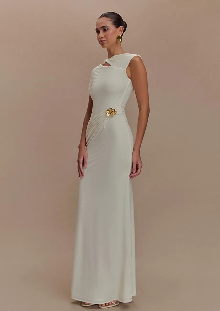 Sheath Cut-out Maxi Dress-ROVOLE